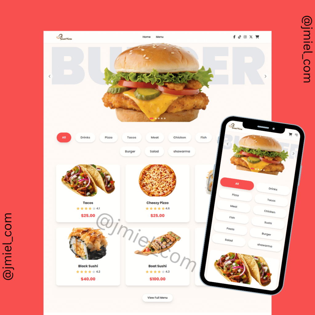 smart menu for restaurants